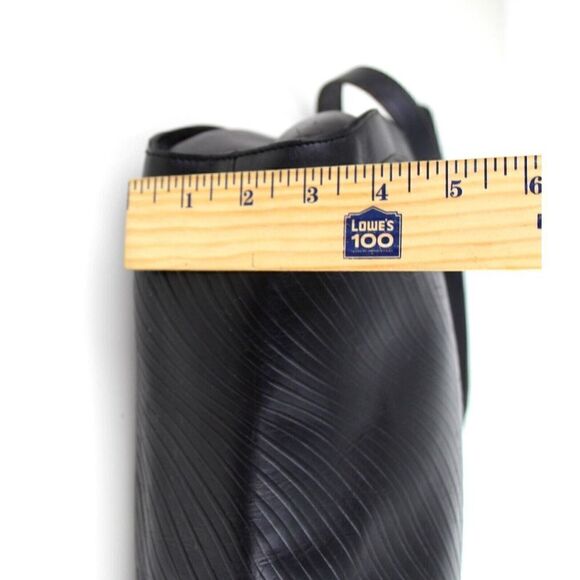 AUTHENTIC Mark Cross ITALY BLACK GENUINE LEATHER SHOULDER BAG X-BODY HANDBAG - Picture 12 of 16